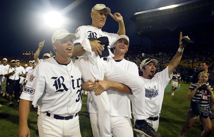Wayne Graham won the 2003 College World Series with Rice baseball.