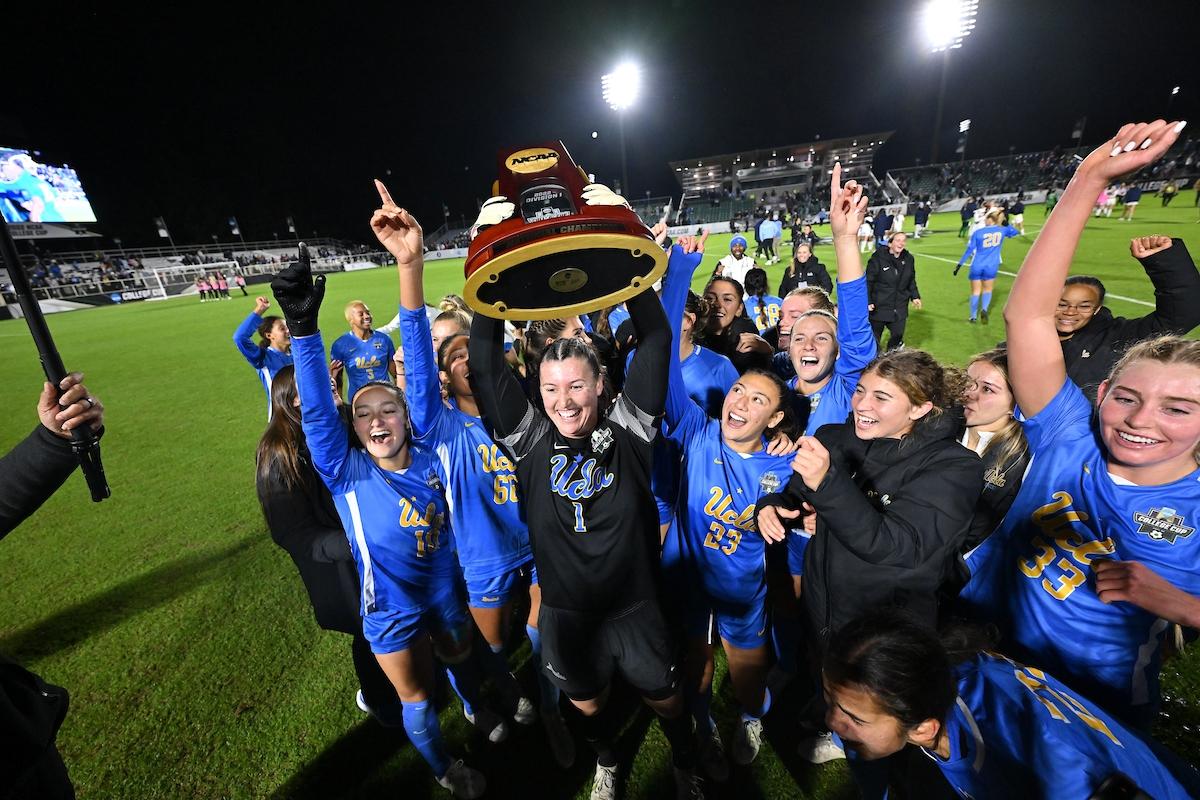 UCLA women's soccer celebrates national championship win