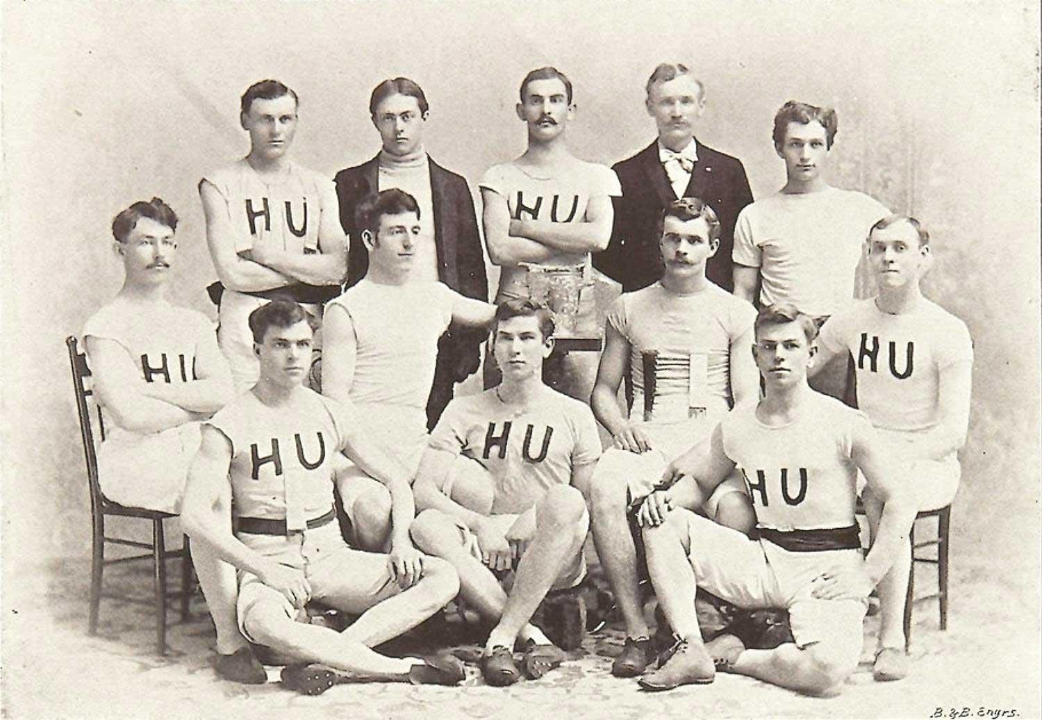 Hamline's 1895 basketball team.