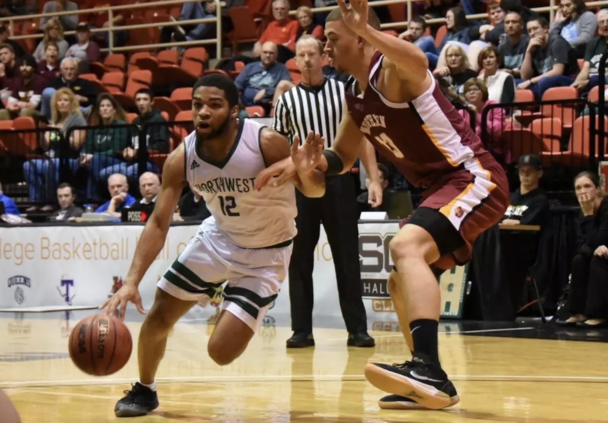 Trevor Hudgins drives to the hoop in his SCB Hall of Fame Classic debut. 