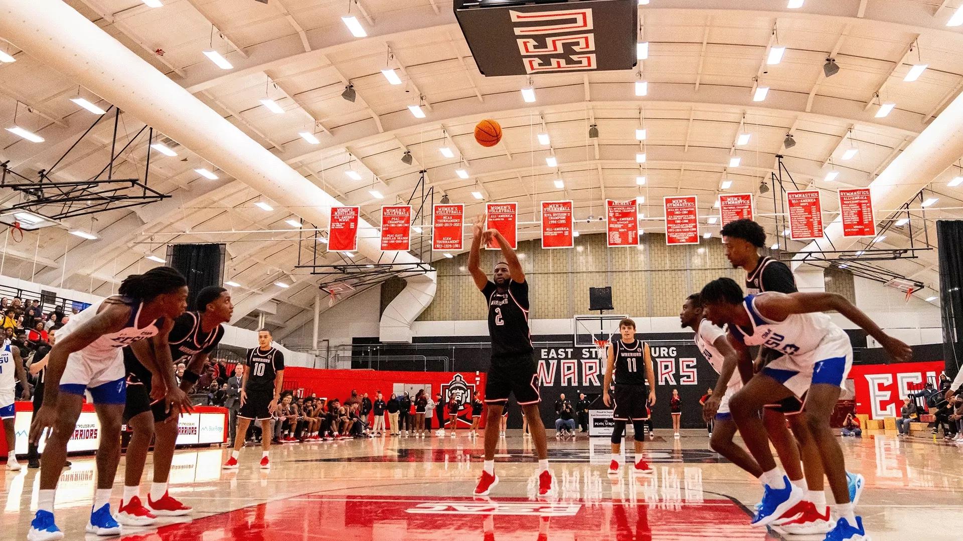 Lakeem McAlley takes a free throw.