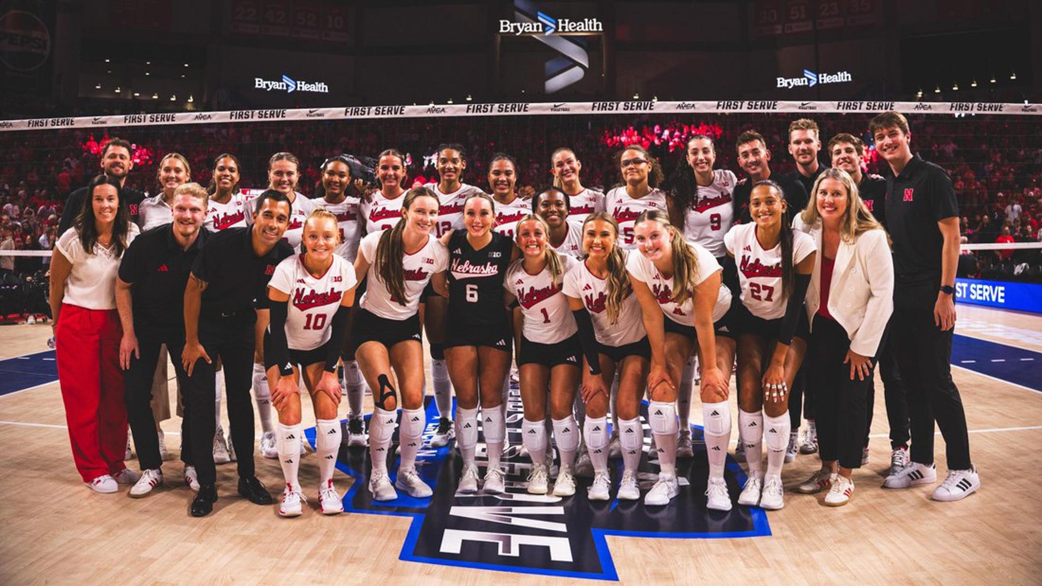 Nebraska at the 2025 AVCA First Serve Showcase